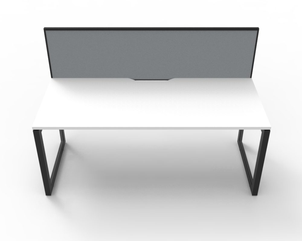 RL Infinity Loop Leg Single Sided Workstation with SHUSH30 Screen