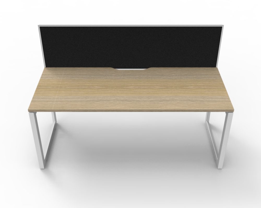 RL Infinity Loop Leg Single Sided Workstation with SHUSH30 Screen