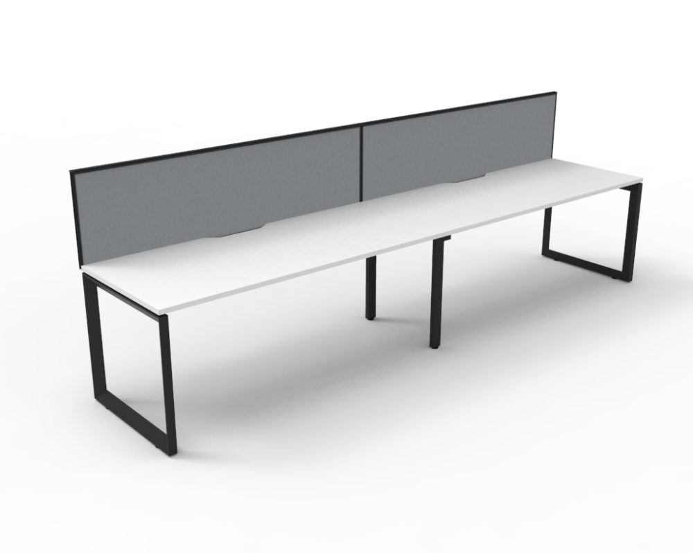 RL Infinity Loop Leg Single Sided Workstation with SHUSH30 Screen