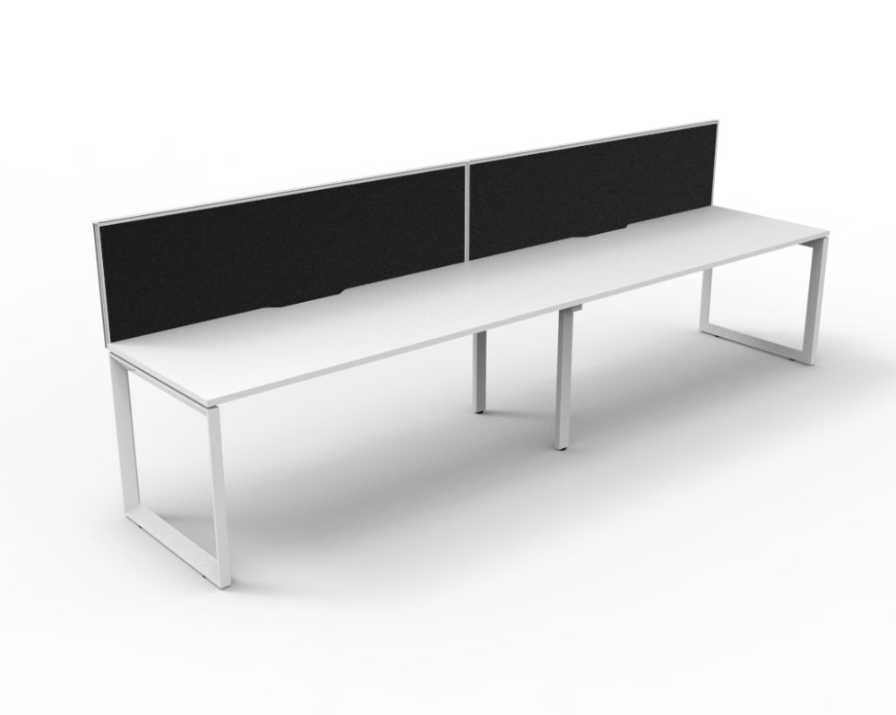 RL Infinity Loop Leg Single Sided Workstation with SHUSH30 Screen