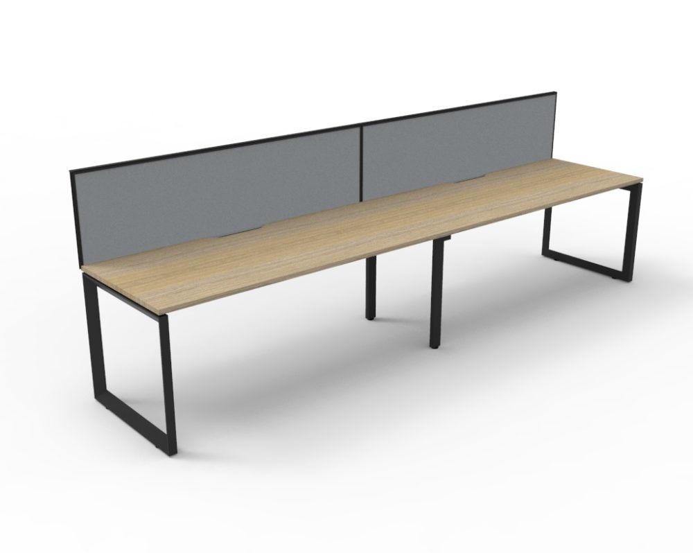 RL Infinity Loop Leg Single Sided Workstation with SHUSH30 Screen