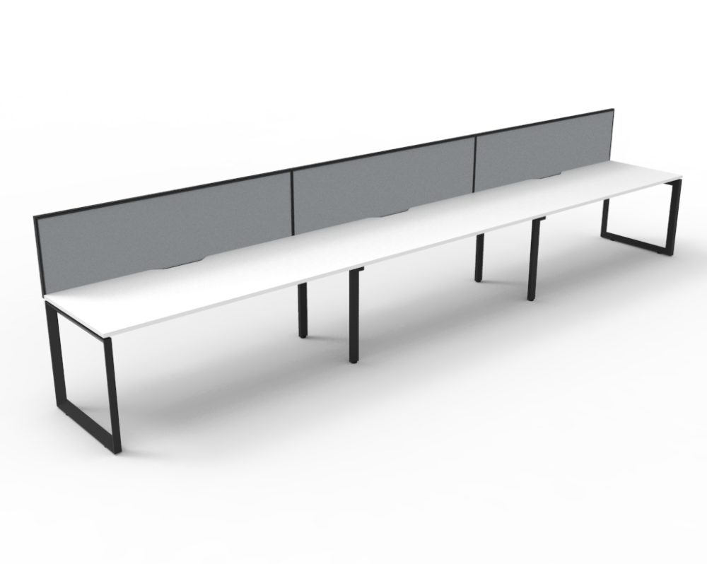 RL Infinity Loop Leg Single Sided Workstation with SHUSH30 Screen