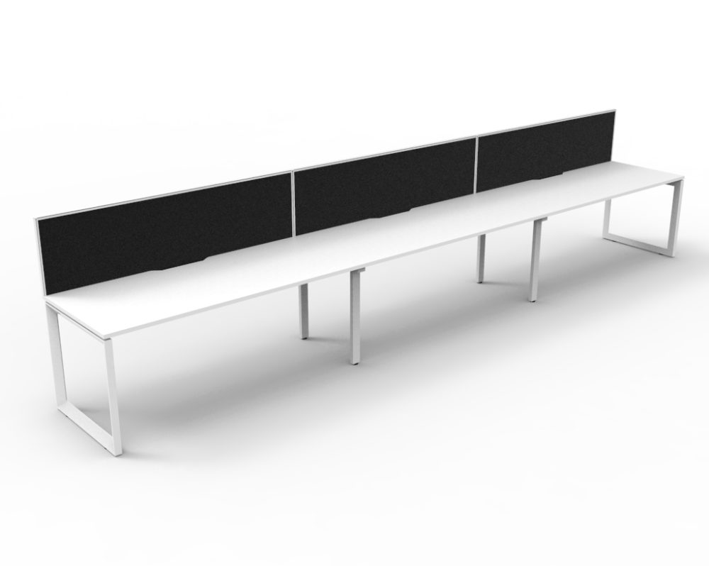 RL Infinity Loop Leg Single Sided Workstation with SHUSH30 Screen