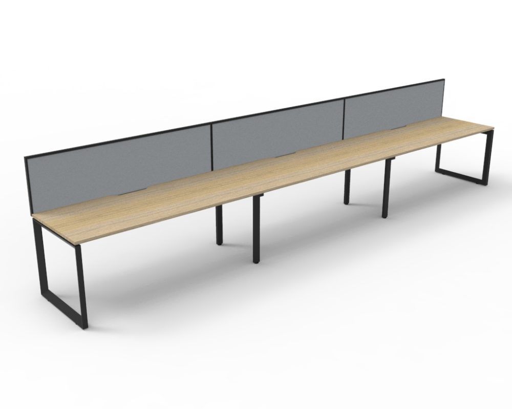 RL Infinity Loop Leg Single Sided Workstation with SHUSH30 Screen