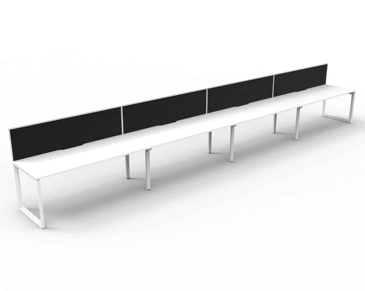 RL Infinity Loop Leg Single Sided Workstation with SHUSH30 Screen