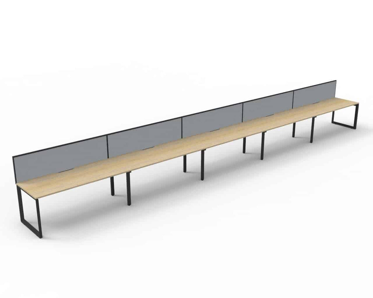 RL Infinity Loop Leg Single Sided Workstation with SHUSH30 Screen