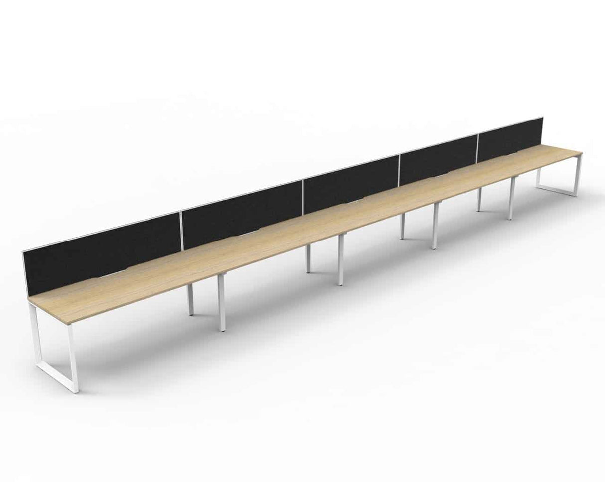 RL Infinity Loop Leg Single Sided Workstation with SHUSH30 Screen