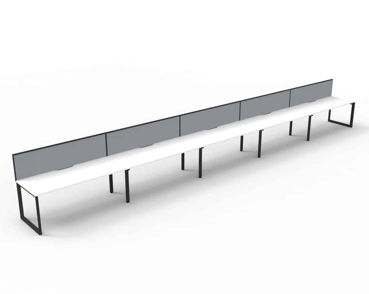 RL Infinity Loop Leg Single Sided Workstation with SHUSH30 Screen