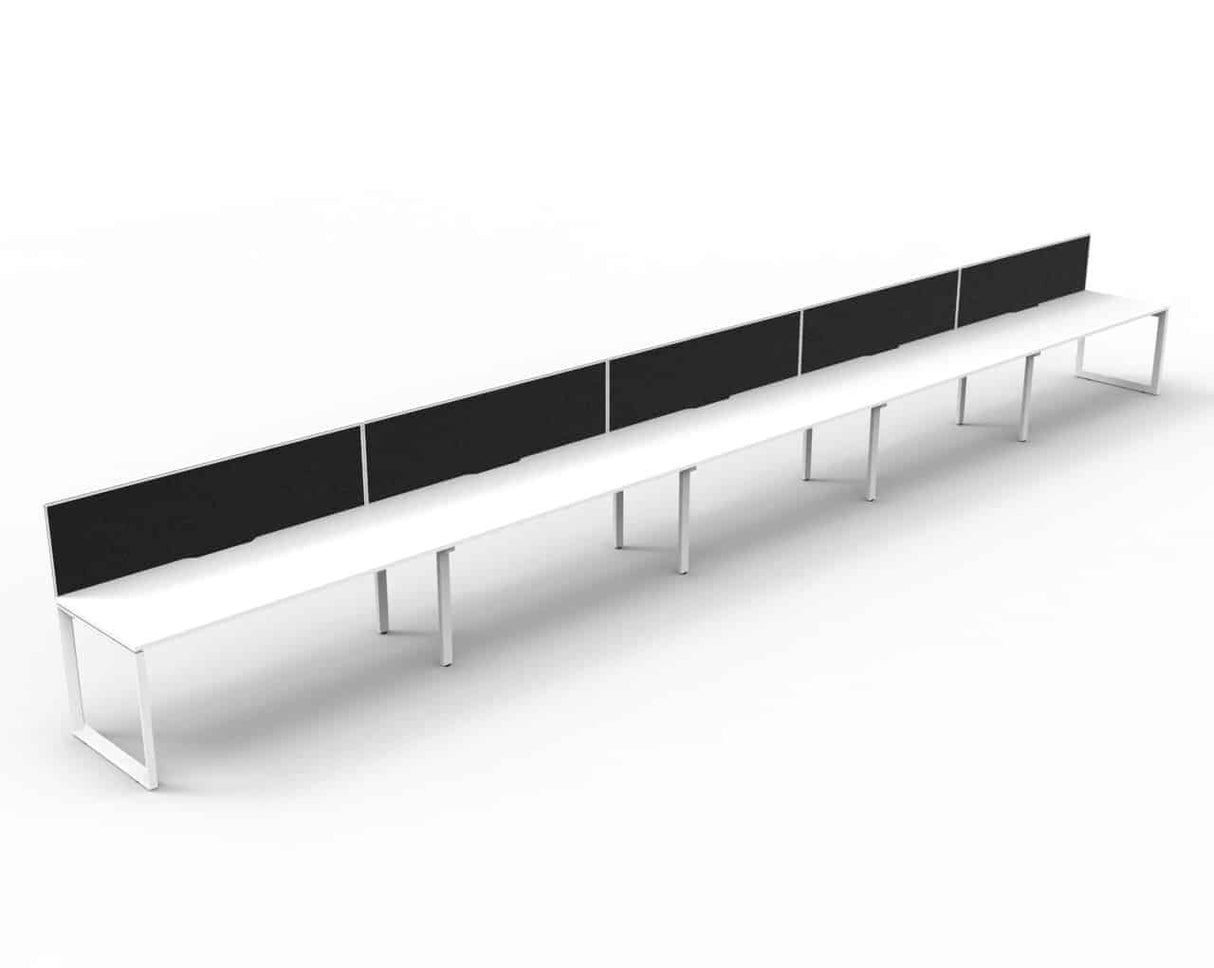 RL Infinity Loop Leg Single Sided Workstation with SHUSH30 Screen