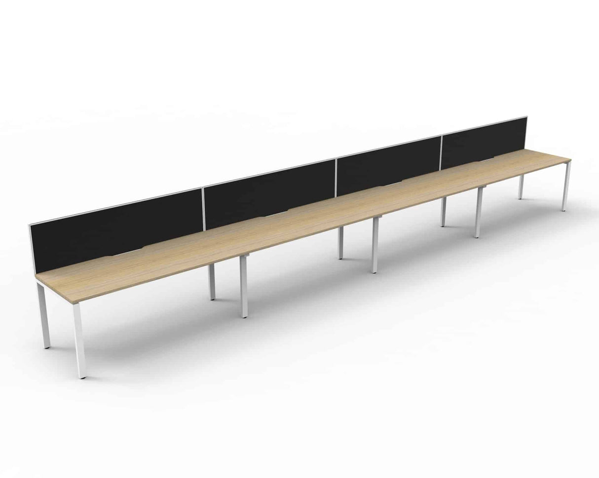 RL Infinity Profile Leg Single Sided Workstation with SHUSH30 Screen