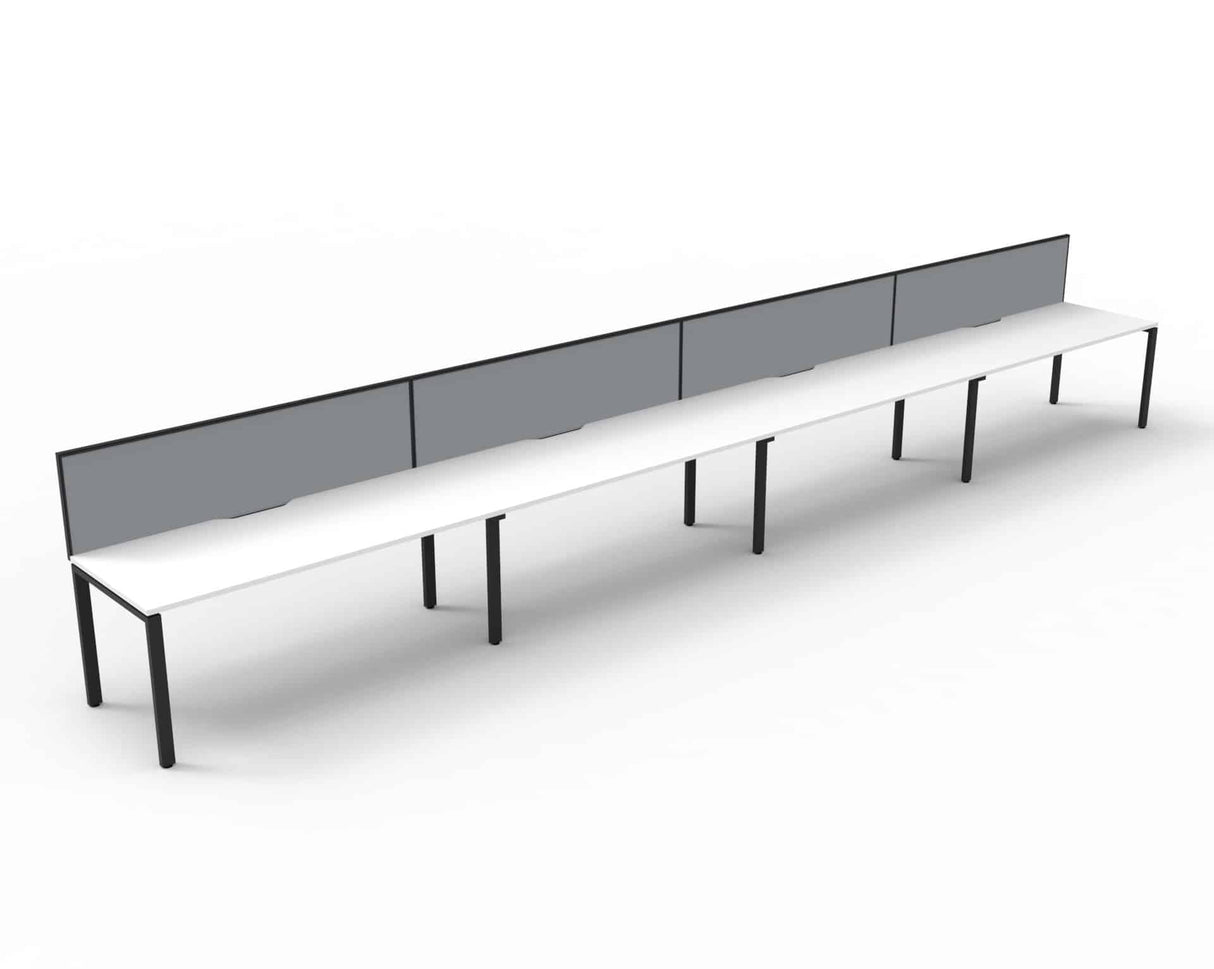 RL Infinity Profile Leg Single Sided Workstation with SHUSH30 Screen