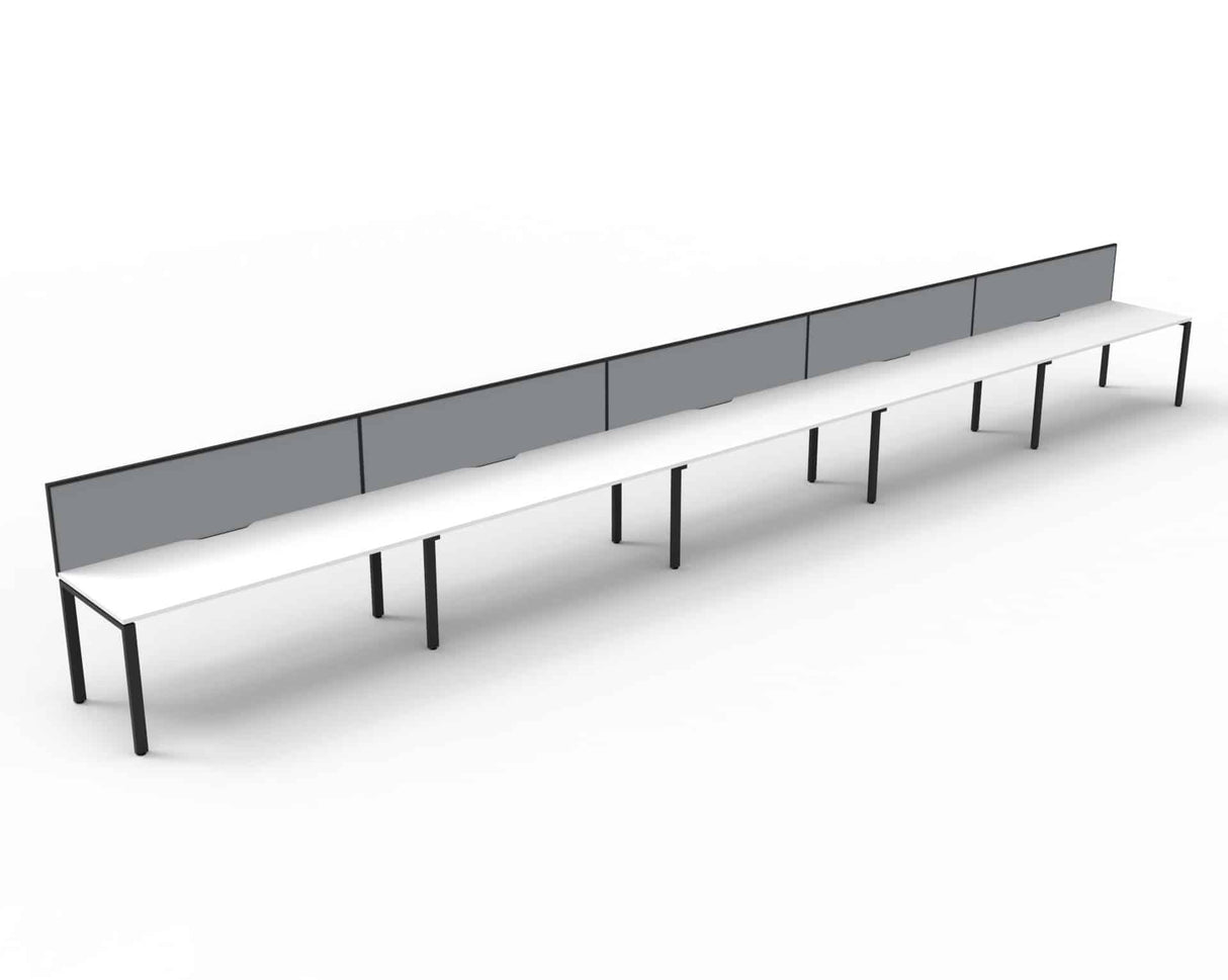 RL Infinity Profile Leg Single Sided Workstation with SHUSH30 Screen