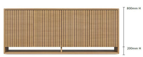 DD Vibe Ink Line 4 Door Credenza Buffet