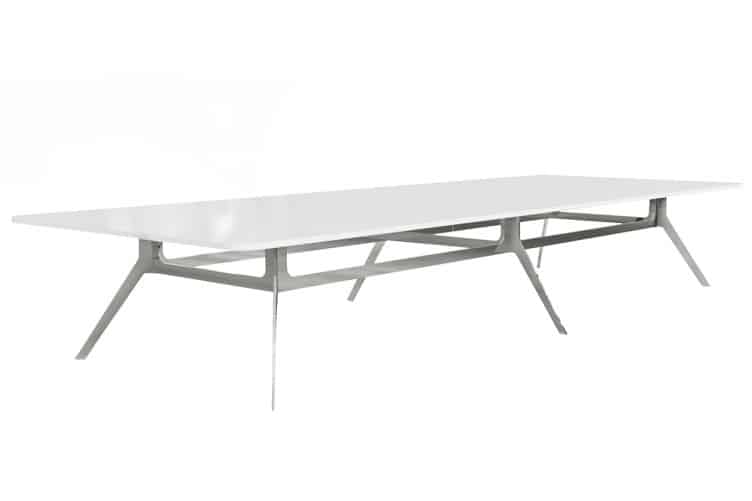 DD Delta Duo Twin Broadroom Table with Metal Frame Base