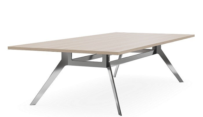 DD Delta Duo Broadroom Table with Metal Frame Base