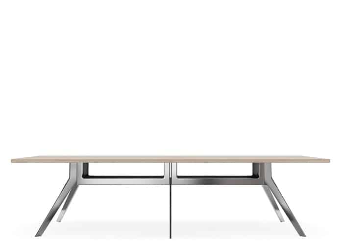 DD Delta Duo Twin Broadroom Table with Metal Frame Base