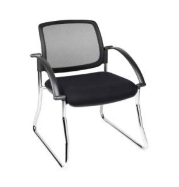 MA Dino 60 Fabric Upholstered Sled Base Arm Chair