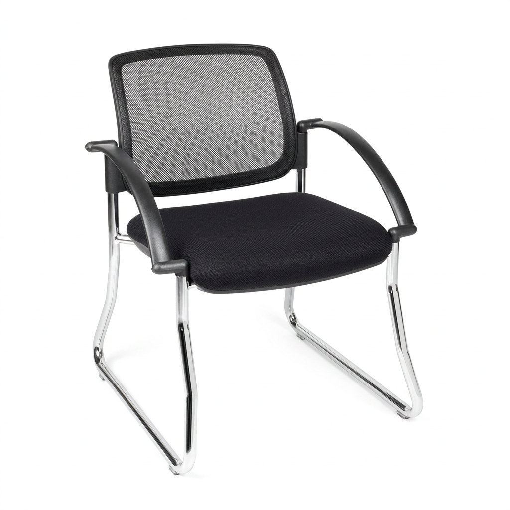 MA Dino 60 Fabric or Vinyl Upholstered Sled Base Arm Chair