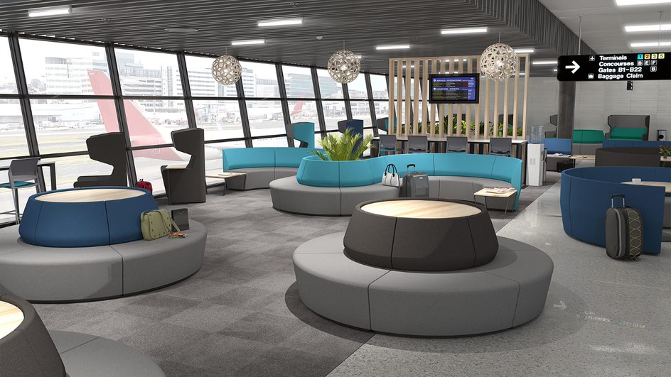 OL Motion Disc 6 Seater Lounge for Reception Area