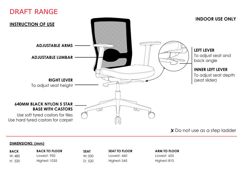 ST Draft Mesh Back Task Chair