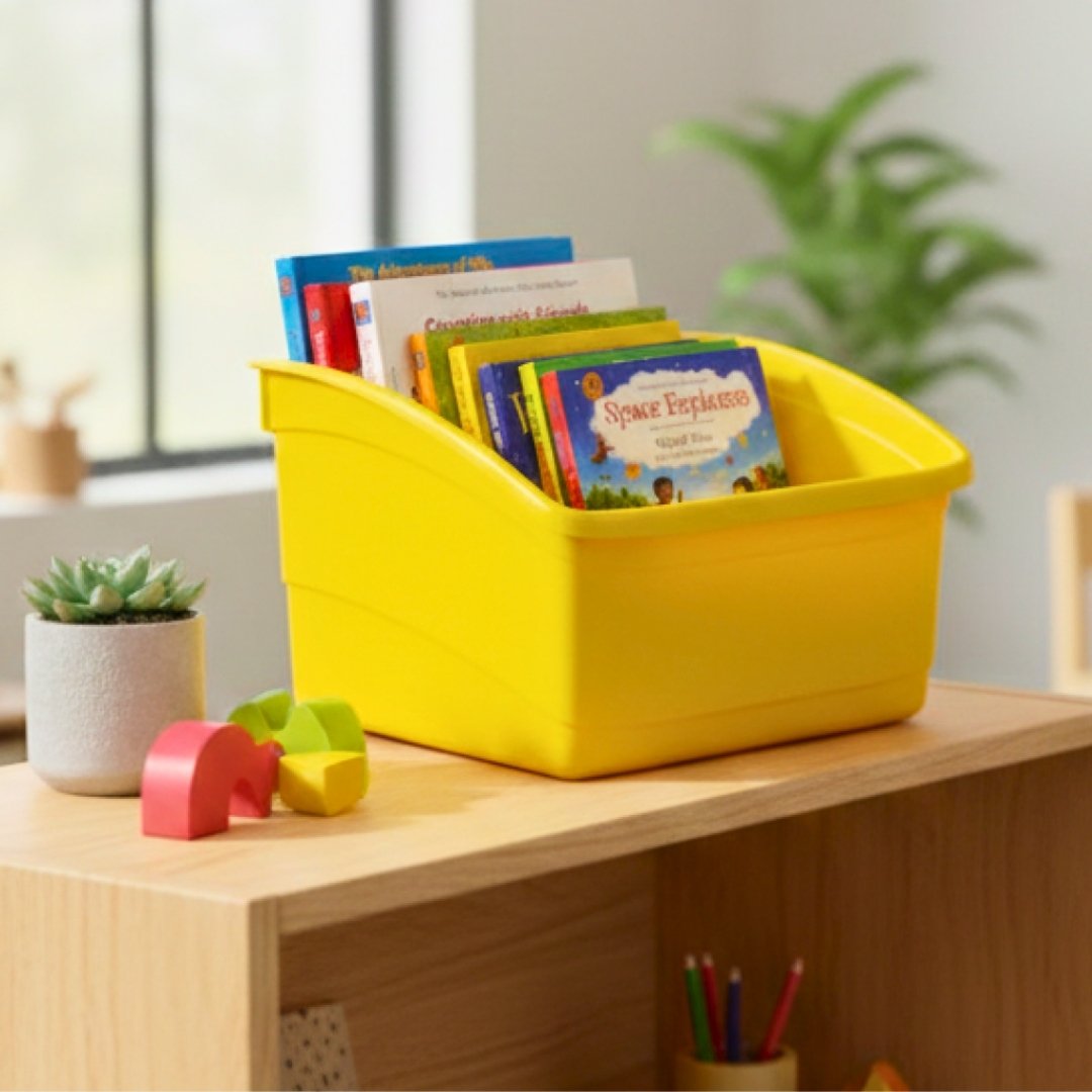 VC Creative Kids Plastic Large Tubs for Books or Folder Storage