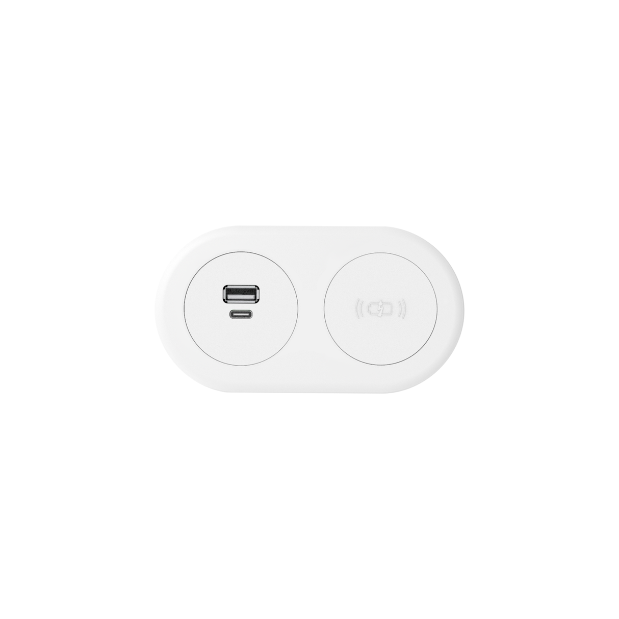CM Echo In Desk GPO with Wireless Fast Charge Module