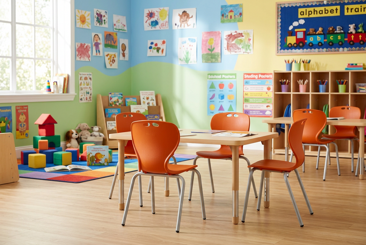 MA Edutech Stackable 4 Leg Education Chair