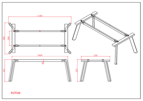 RL Eternity Metal Coffee Table Frame