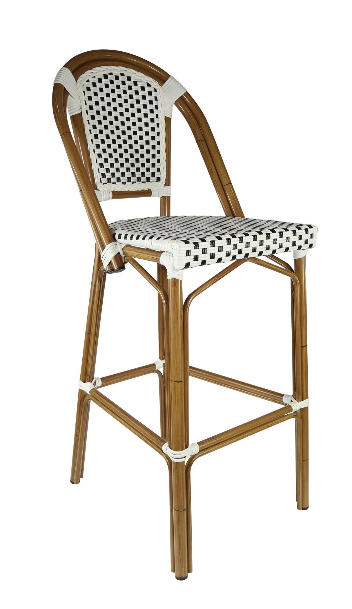 FL Eiffel Aluminium Frame PE Wicker Hospitality Outdoor Bar Chair