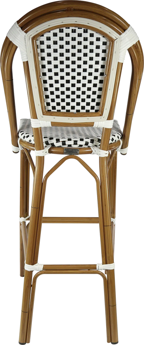 FL Eiffel Aluminium Frame PE Wicker Hospitality Outdoor Bar Chair