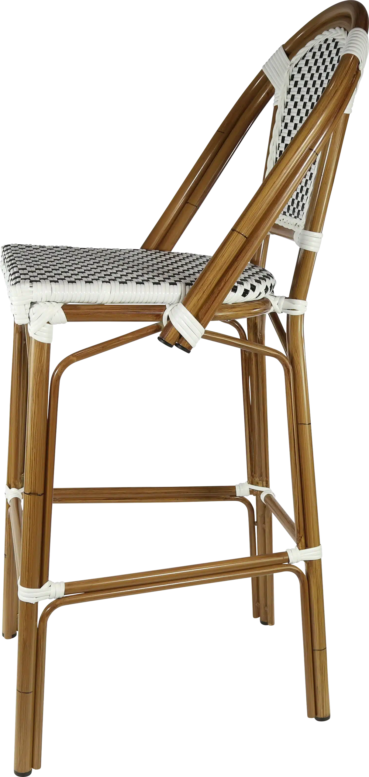 FL Eiffel Aluminium Frame PE Wicker Hospitality Outdoor Bar Chair