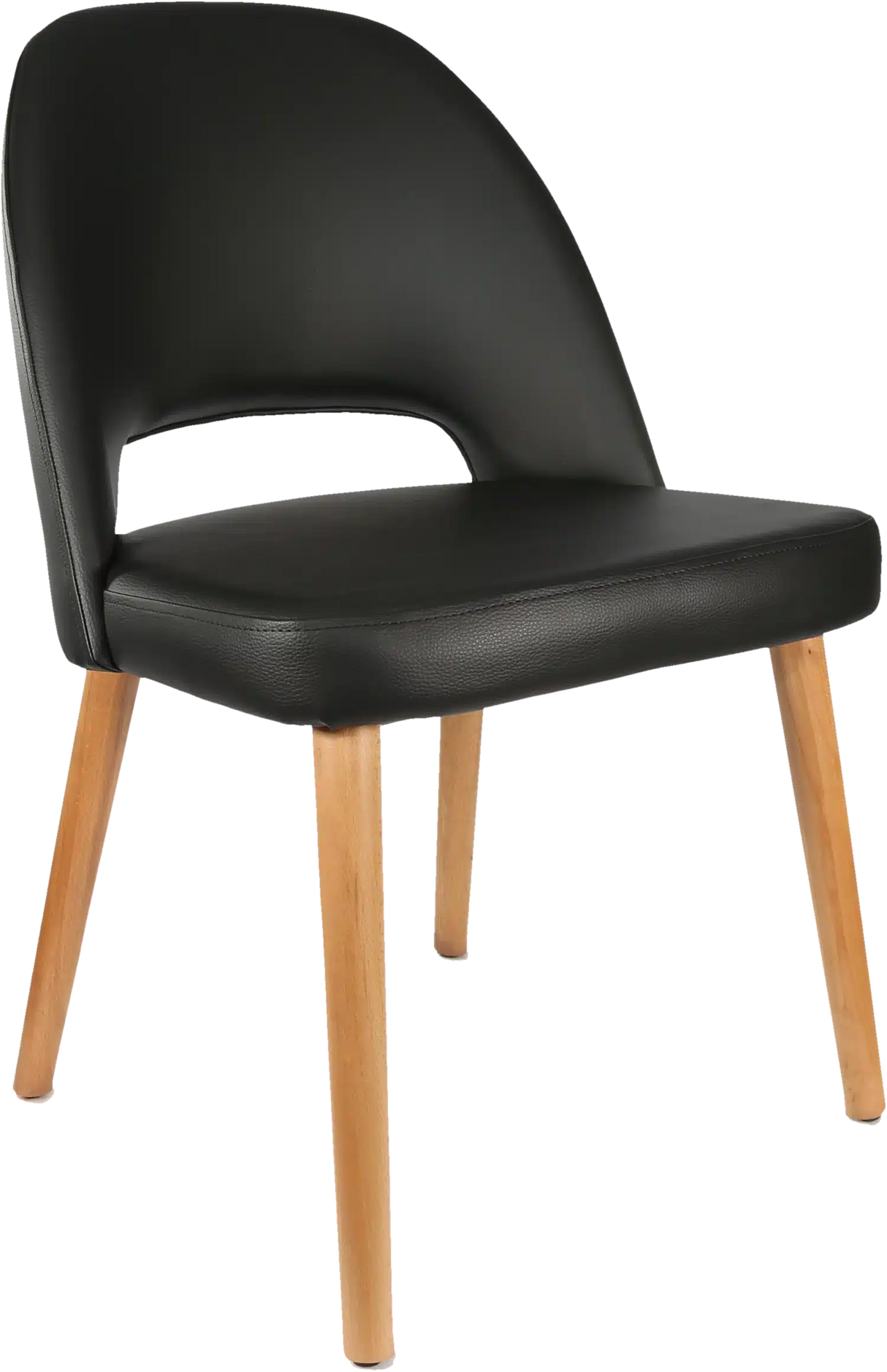FL Semifreddo Vinyl Upholstered Timber Legs Hospitality Chair