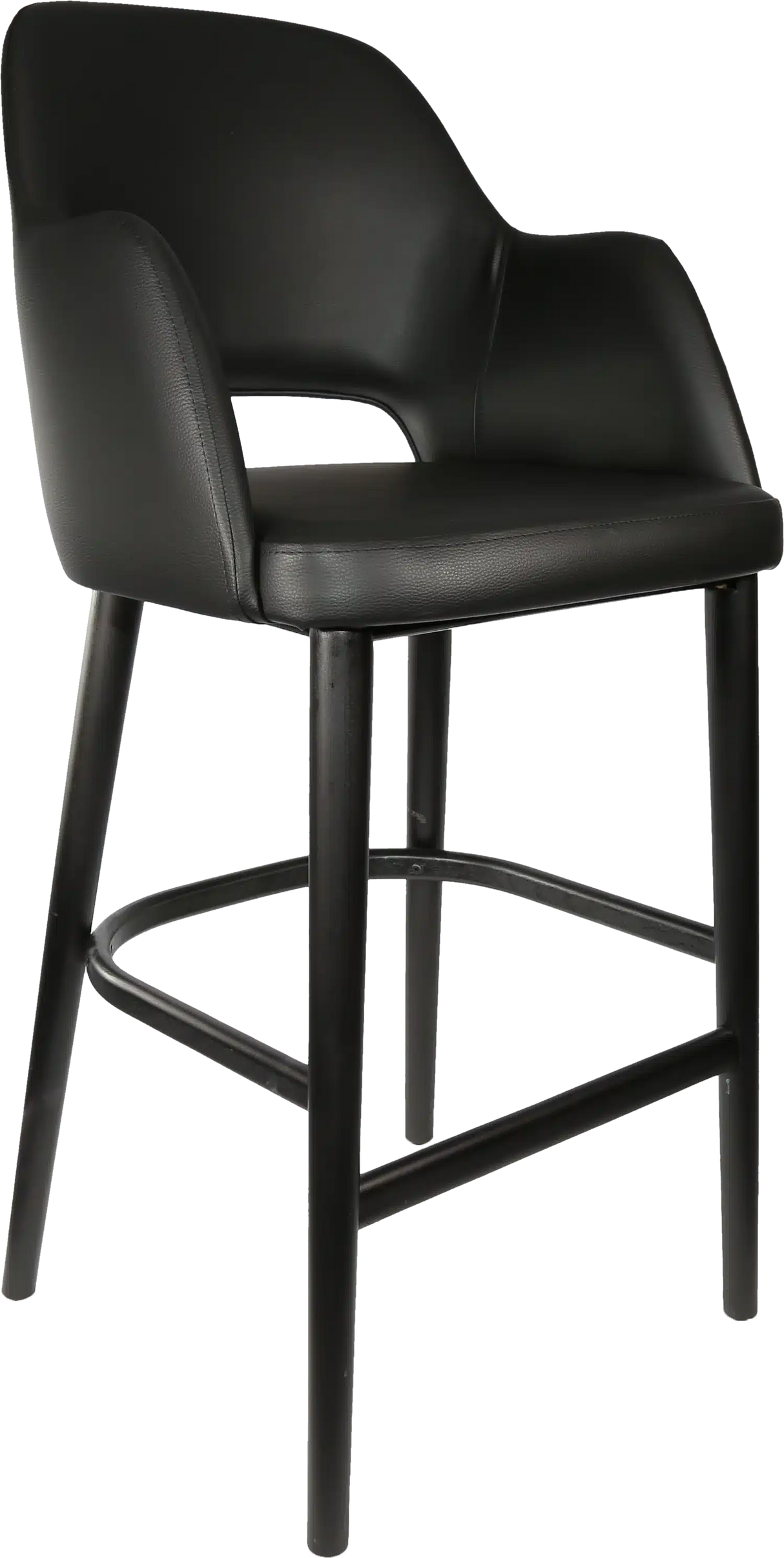 FL Sorbet Vinyl Upholstered Timber Legs Hospitality Barstool