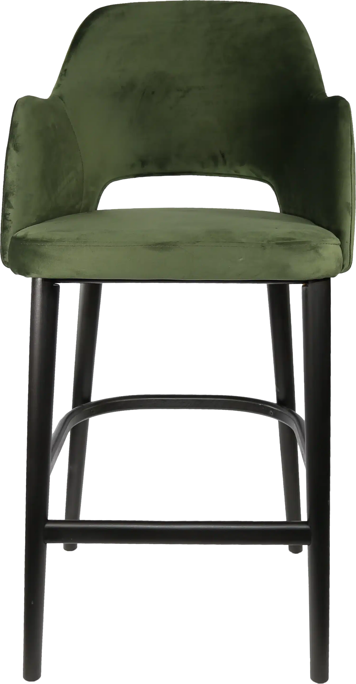 FL Sorbet Velvet Upholstered Timber Legs Hospitality Barstool