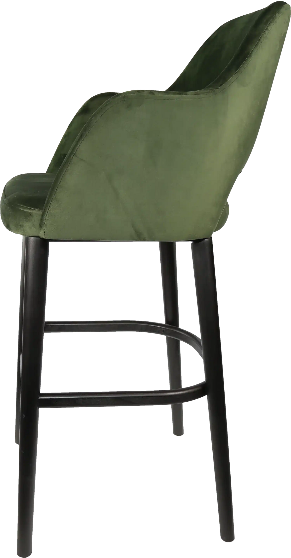 FL Sorbet Velvet Upholstered Timber Legs Hospitality Barstool