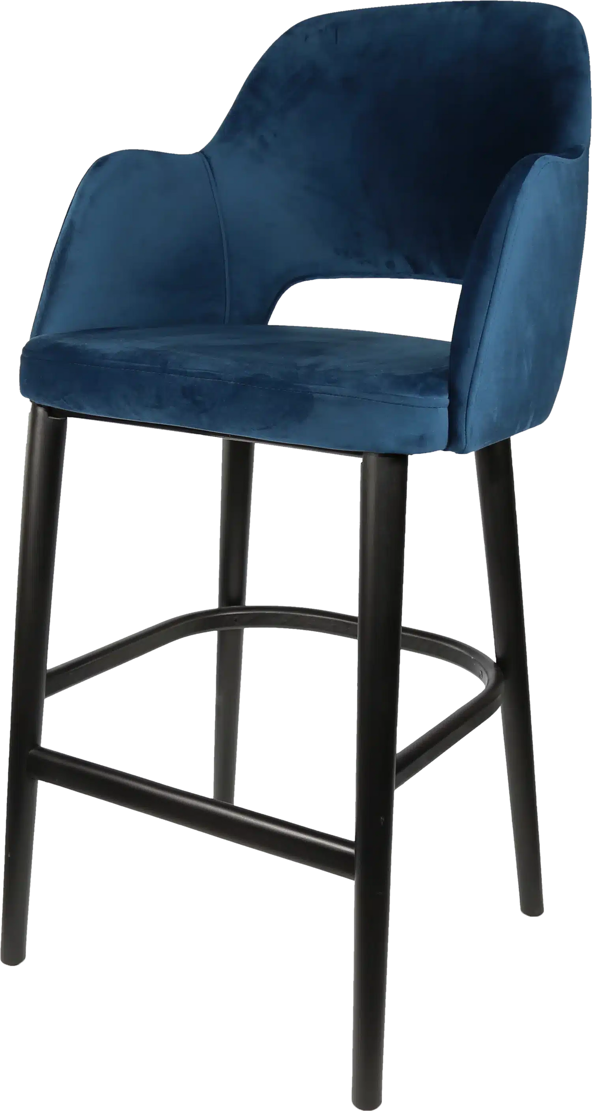 FL Sorbet Velvet Upholstered Timber Legs Hospitality Barstool