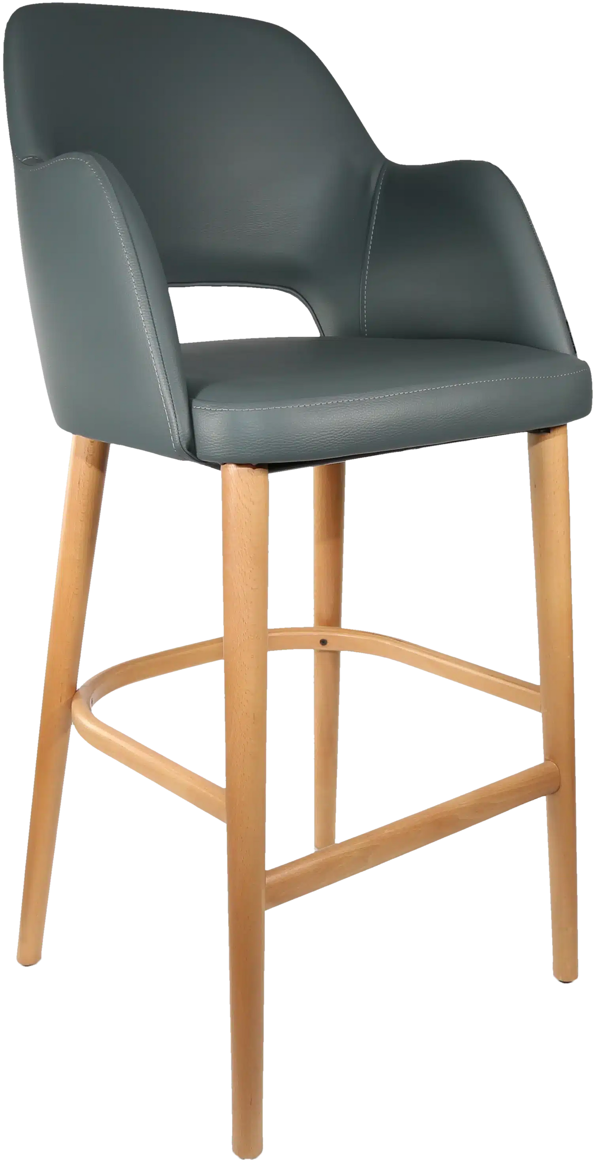 FL Sorbet Vinyl Upholstered Timber Legs Hospitality Barstool