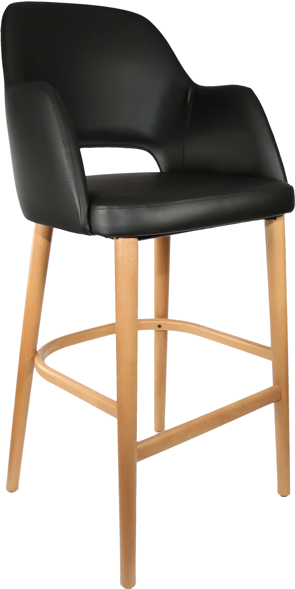 FL Sorbet Vinyl Upholstered Timber Legs Hospitality Barstool