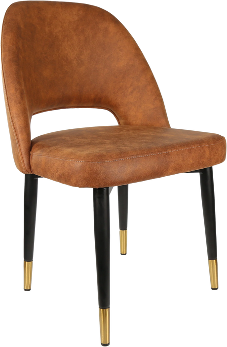 FL Semifreddo Premium Vinyl Upholstered Metal Legs Hospitality Chair