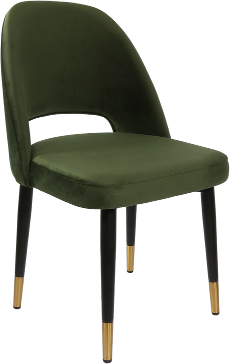 FL Semifreddo Velvet Upholstered Metal Legs Hospitality Chair