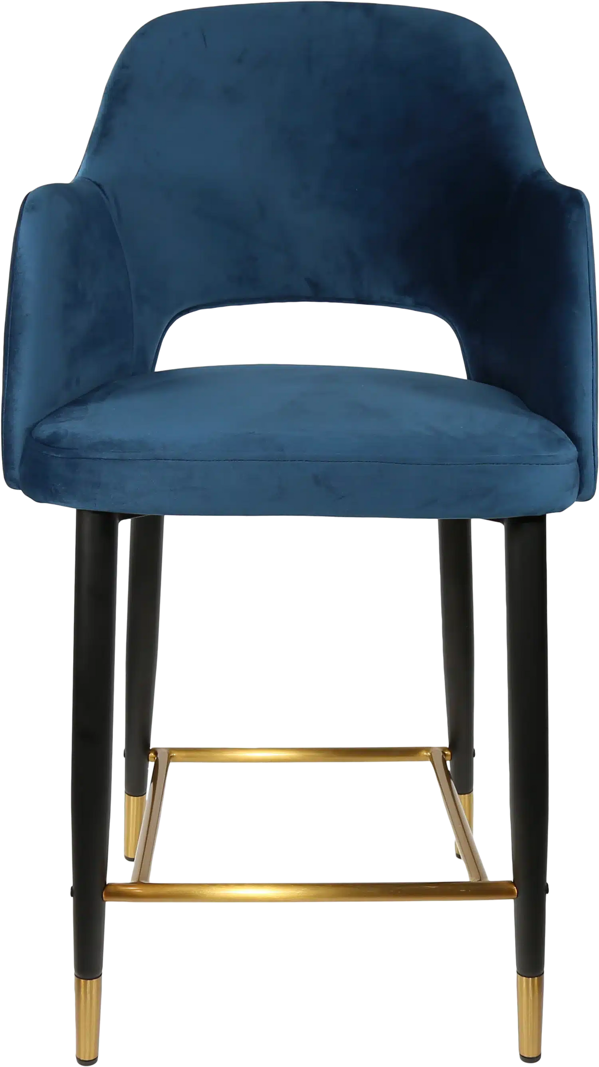 FL Sorbet Velvet Upholstered Metal Leg Hospitality Counter Stool