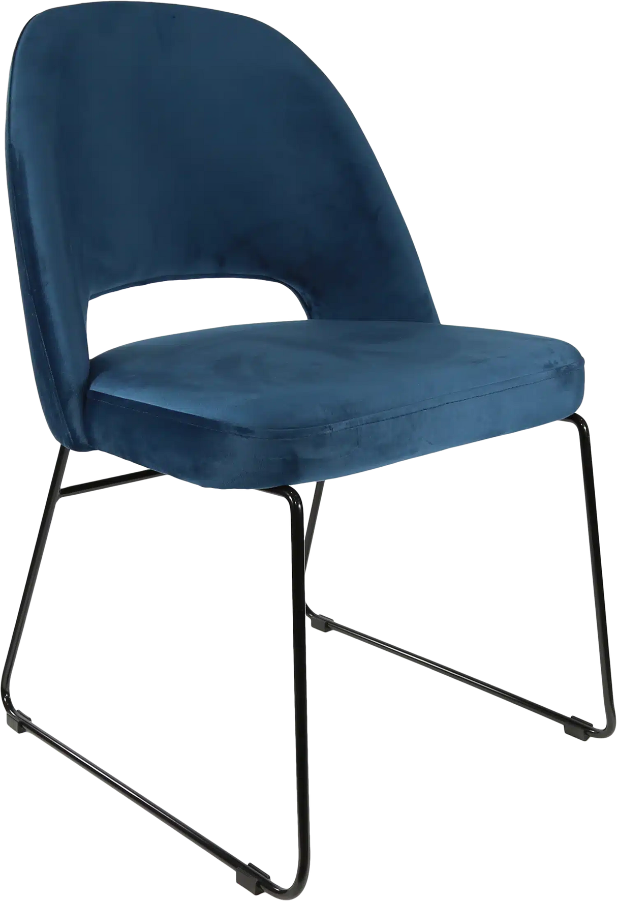 FL Semifreddo Velvet Upholstered Sled Base Hospitality Chair