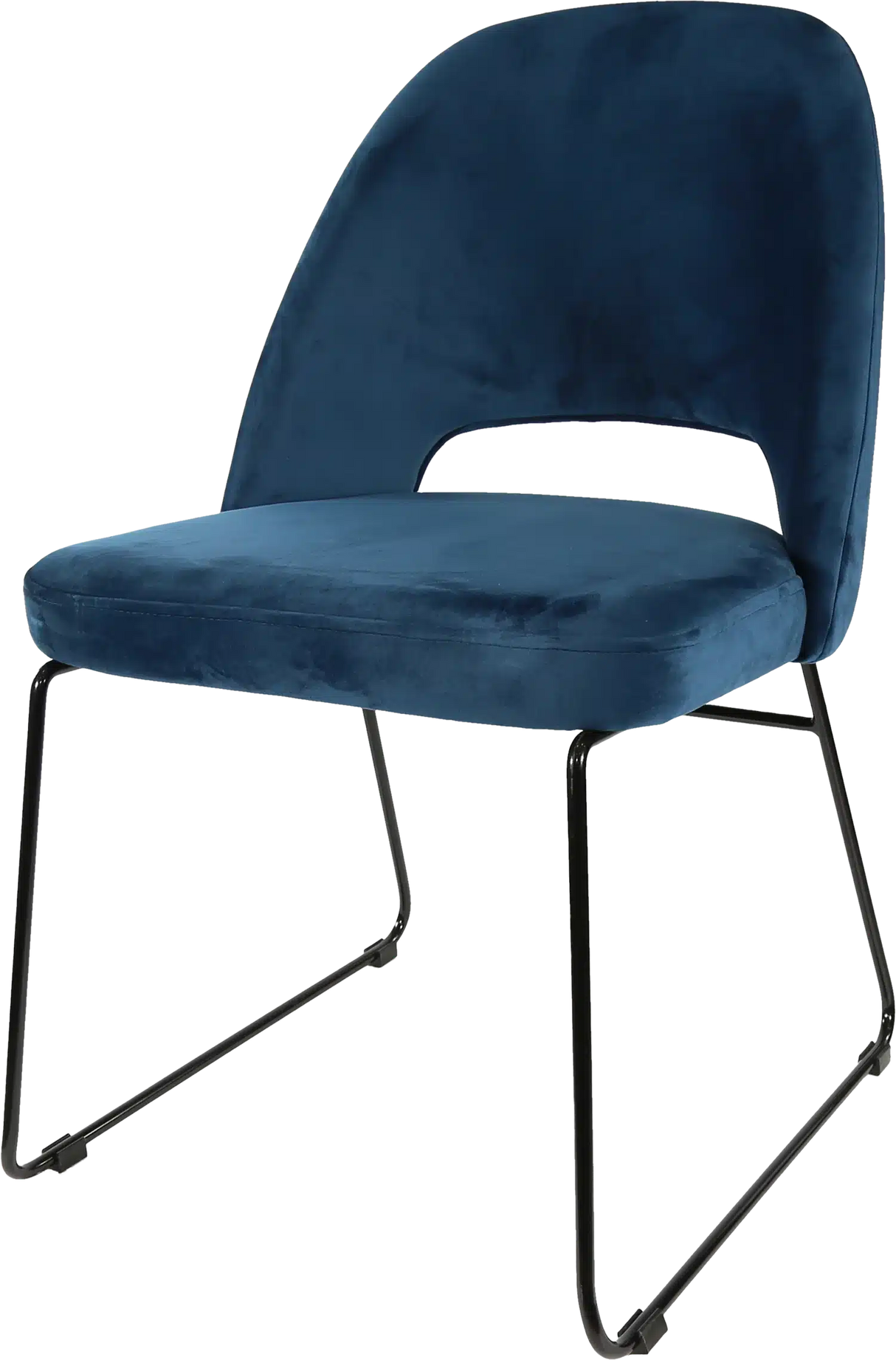 FL Semifreddo Velvet Upholstered Sled Base Hospitality Chair