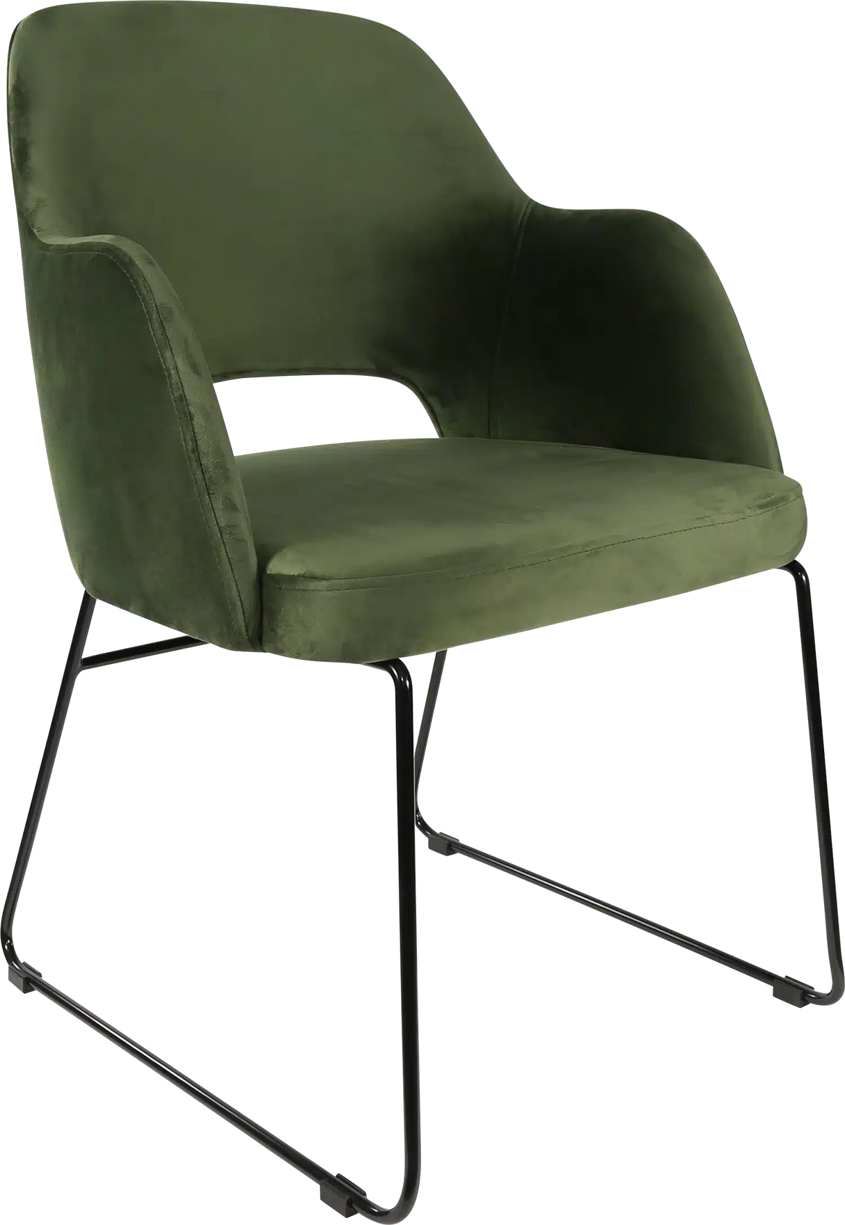 FL Sorbet Velvet Upholstered Sled Base Hospitality Chair