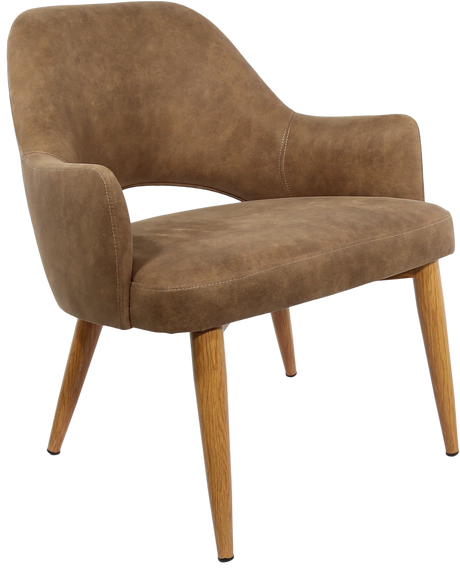 FL BonBon Vinyl Upholstered Timber Look Metal Legs Hospitality Chair