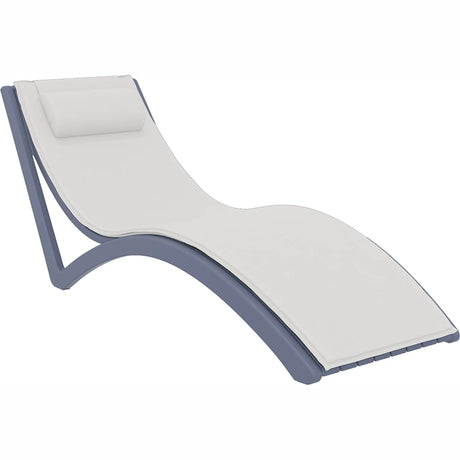 FL Slim Hospitality Stackable Sunlounger with Cushion & Pillow