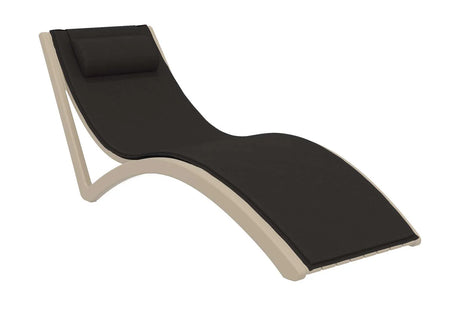 FL Slim Hospitality Stackable Sunlounger with Cushion & Pillow