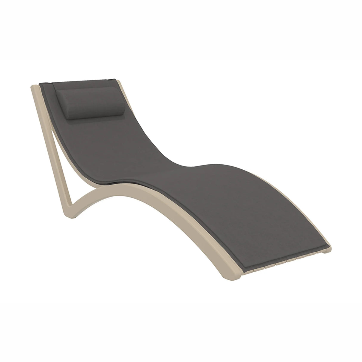 FL Slim Hospitality Stackable Sunlounger with Cushion & Pillow