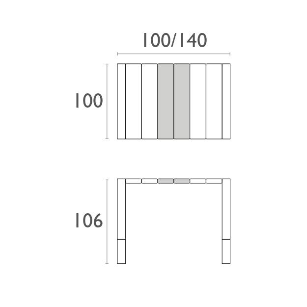 FL Vegas Hospitality Outdoor Extendable Bar Table