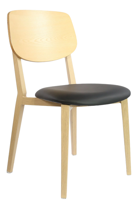 FL Atlanta Vinyl Upholstered Seat Hospitality Stackable Dining Chair - Large